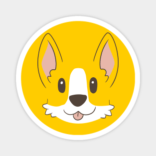 Cute Corgi Face Magnet